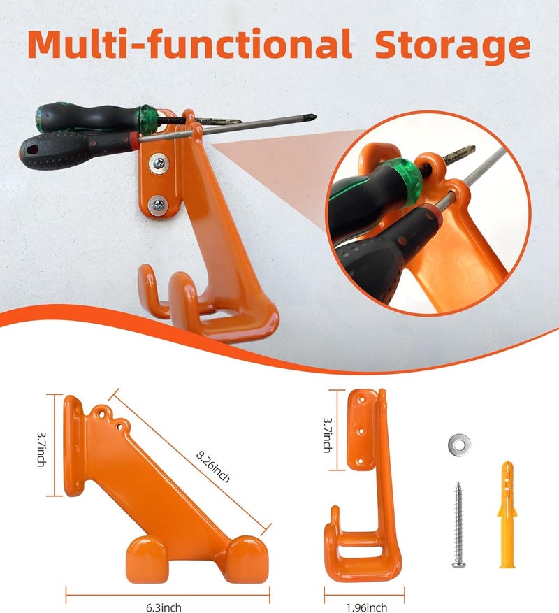 OSROENE Chainsaw Hanger, 1 Pack Chainsaw Wall Mount, Heavy Duty Chainsaw Holder, Garage Organization Garage Storage Shed Organizer Mounted Chainsaw Rack - Image 4